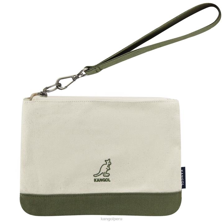 conjunto de bolsa de lona de la suerte unisexo Kangol accesorios caqui B4VR962