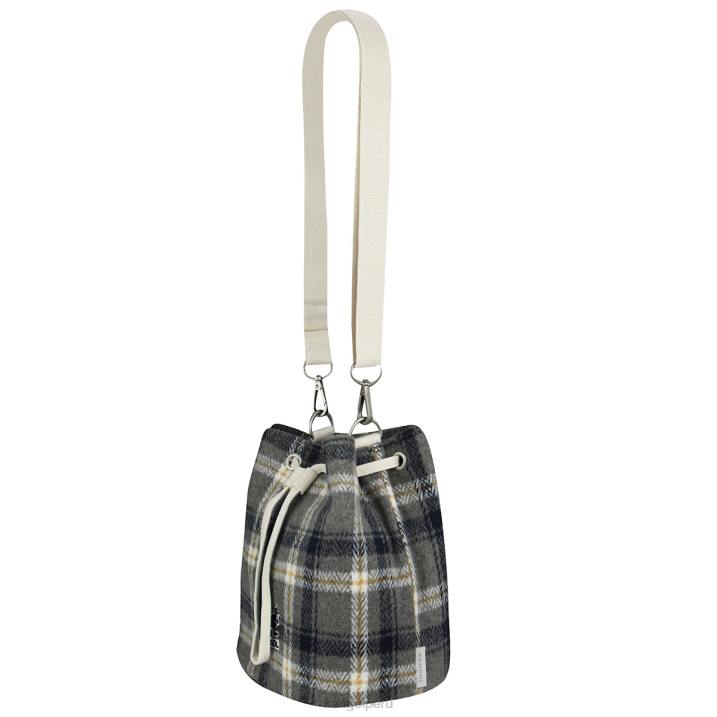 bolsa bombonera con motivo de cuadros unisexo Kangol accesorios cuadros grises B4VR971