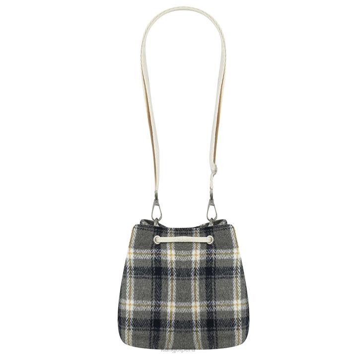 bolsa bombonera con motivo de cuadros unisexo Kangol accesorios cuadros grises B4VR971