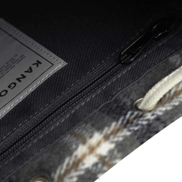 bolsa bombonera con motivo de cuadros unisexo Kangol accesorios cuadros grises B4VR971