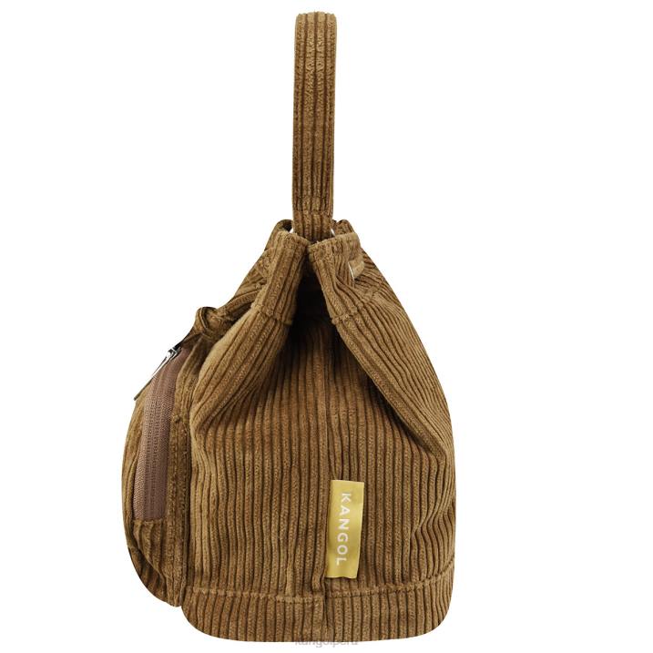 bolso bombonera con cordón en V unisexo Kangol accesorios marrón B4VR977