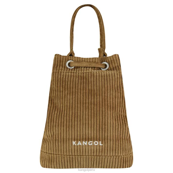 bolso bombonera con cordón en V unisexo Kangol accesorios marrón B4VR977