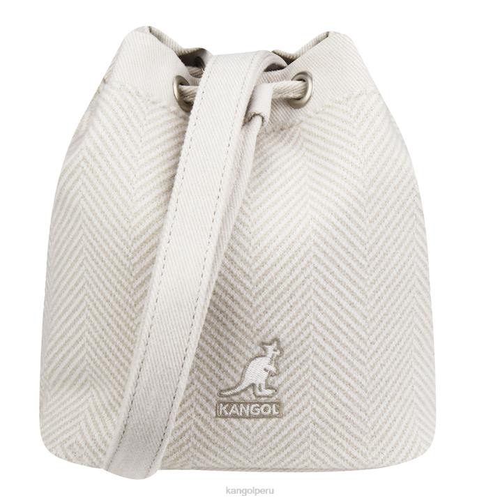 bolso bombonera con diseño de espiga unisexo Kangol accesorios Marfil B4VR980