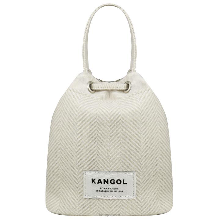 bolso bombonera con diseño de espiga unisexo Kangol accesorios Marfil B4VR980