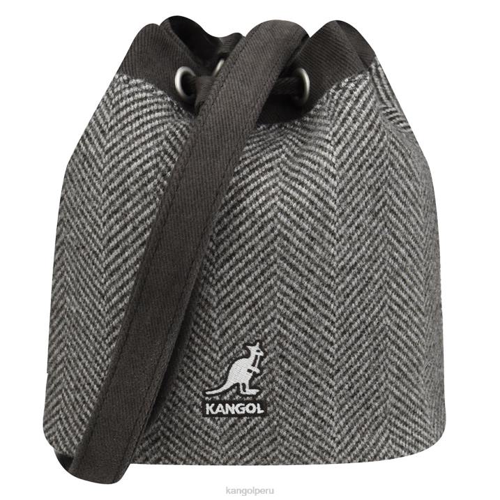 bolso bombonera con diseño de espiga unisexo Kangol accesorios gris B4VR979