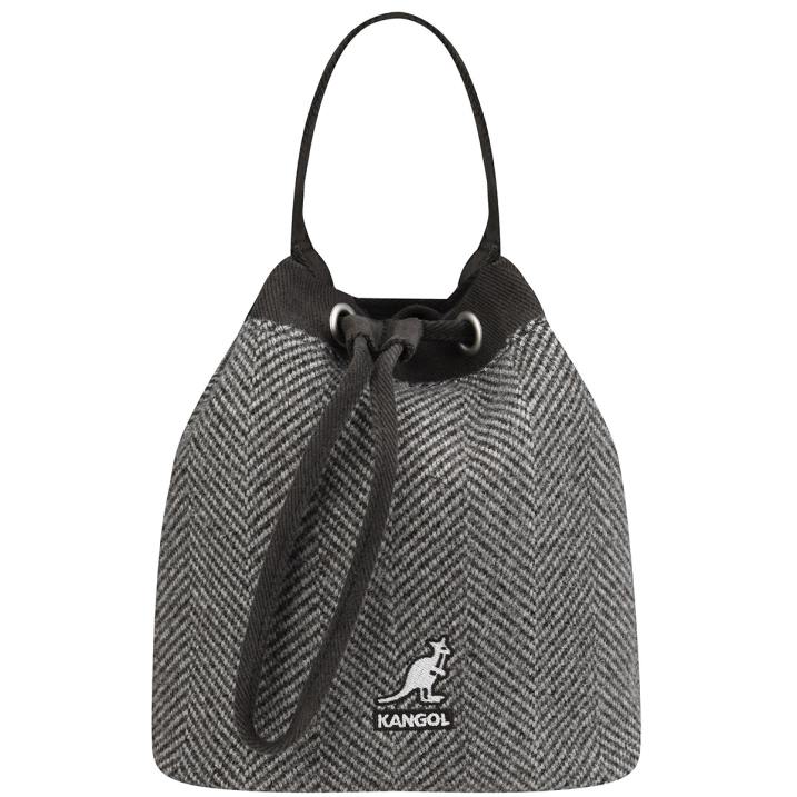 bolso bombonera con diseño de espiga unisexo Kangol accesorios gris B4VR979