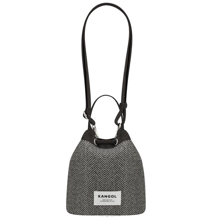 bolso bombonera con diseño de espiga unisexo Kangol accesorios gris B4VR979