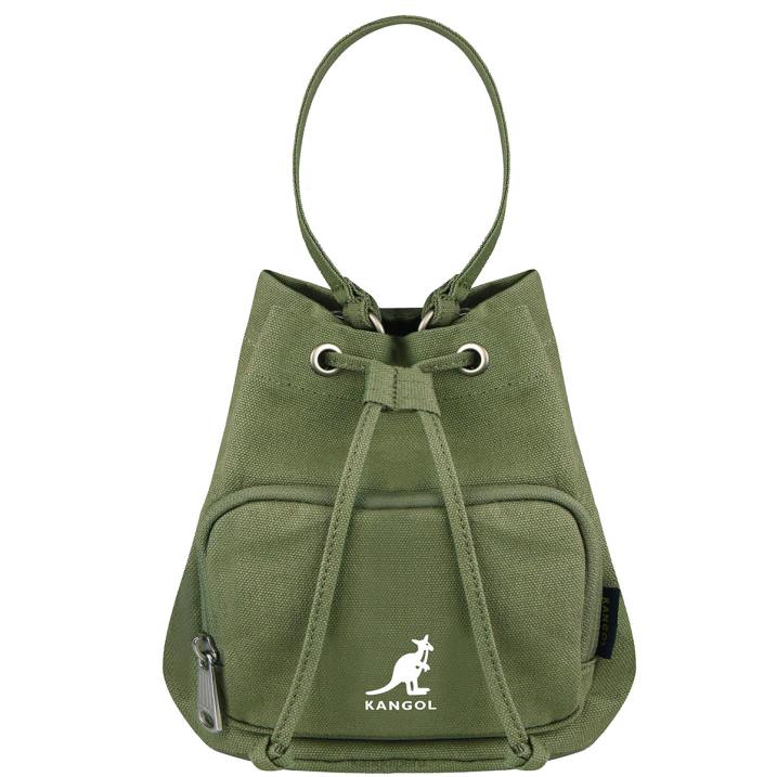 bolso bombonera de lona Lucky unisexo Kangol accesorios caqui B4VR941