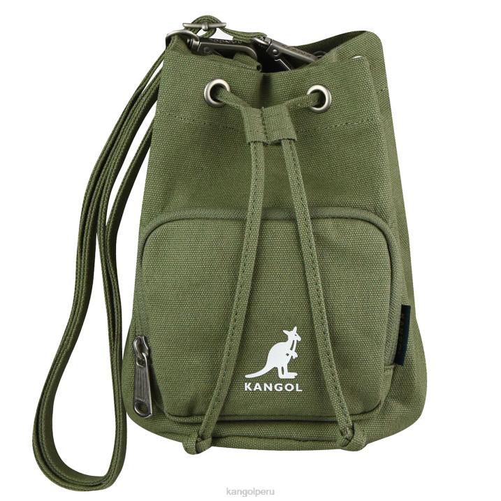 bolso bombonera de lona Lucky unisexo Kangol accesorios caqui B4VR941