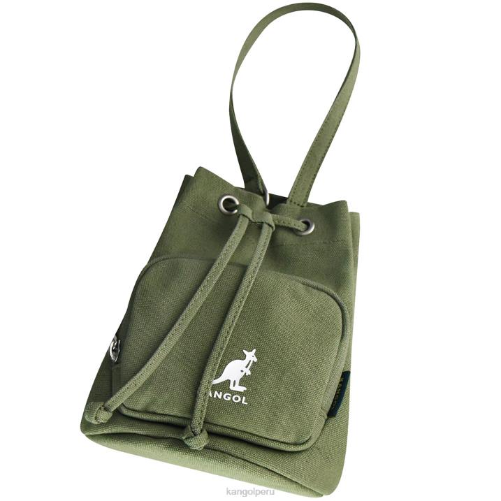 bolso bombonera de lona Lucky unisexo Kangol accesorios caqui B4VR941