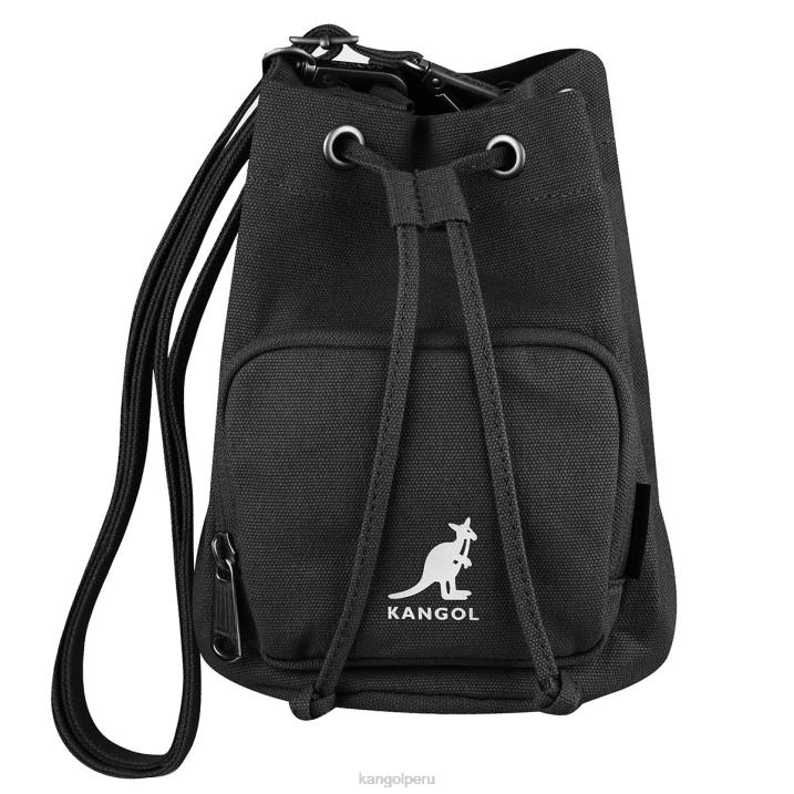 bolso bombonera de lona Lucky unisexo Kangol accesorios negro B4VR939