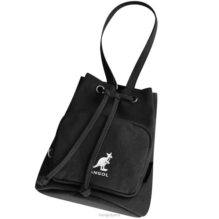 bolso bombonera de lona Lucky unisexo Kangol accesorios negro B4VR939