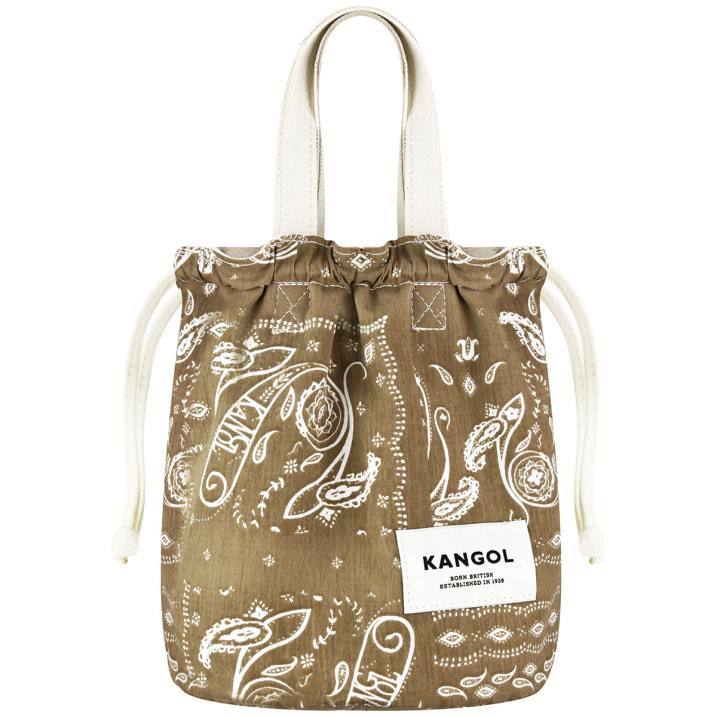 bolso bombonera reversible con motivo de cachemira unisexo Kangol accesorios Marfil B4VR963