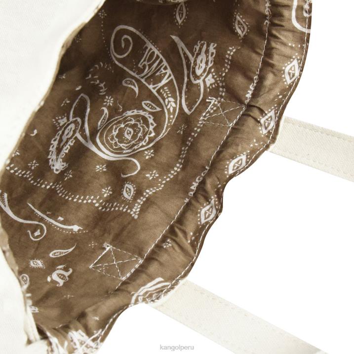 bolso bombonera reversible con motivo de cachemira unisexo Kangol accesorios Marfil B4VR963