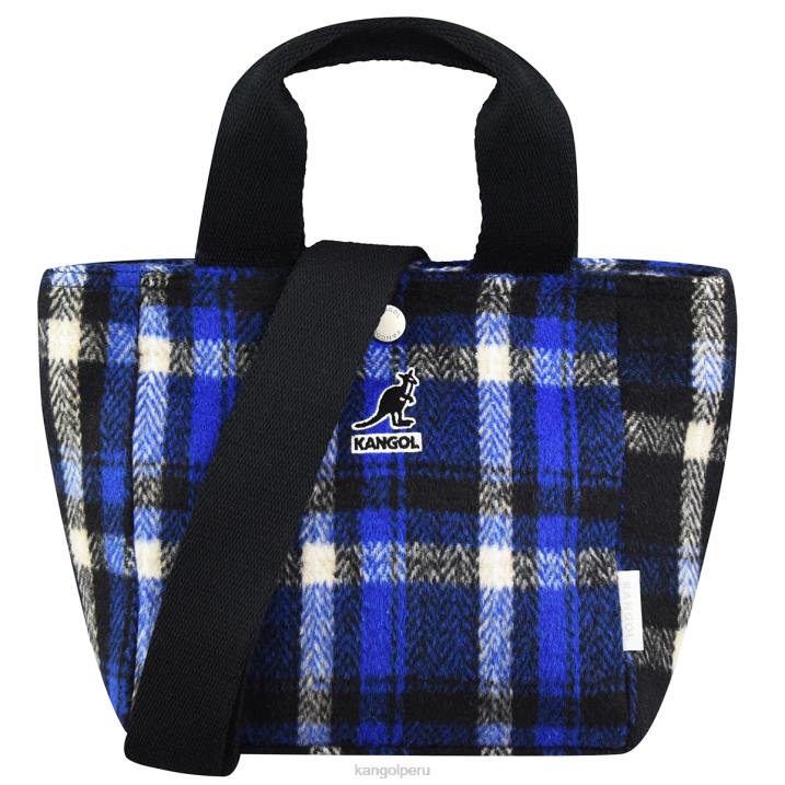 bolso de mano Checker II unisexo Kangol accesorios tela escocesa azul marino B4VR973