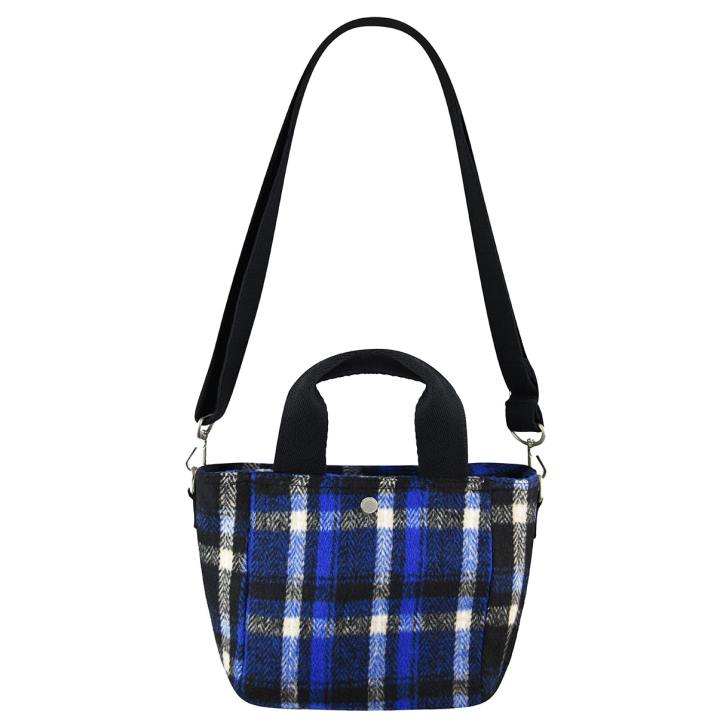 bolso de mano Checker II unisexo Kangol accesorios tela escocesa azul marino B4VR973