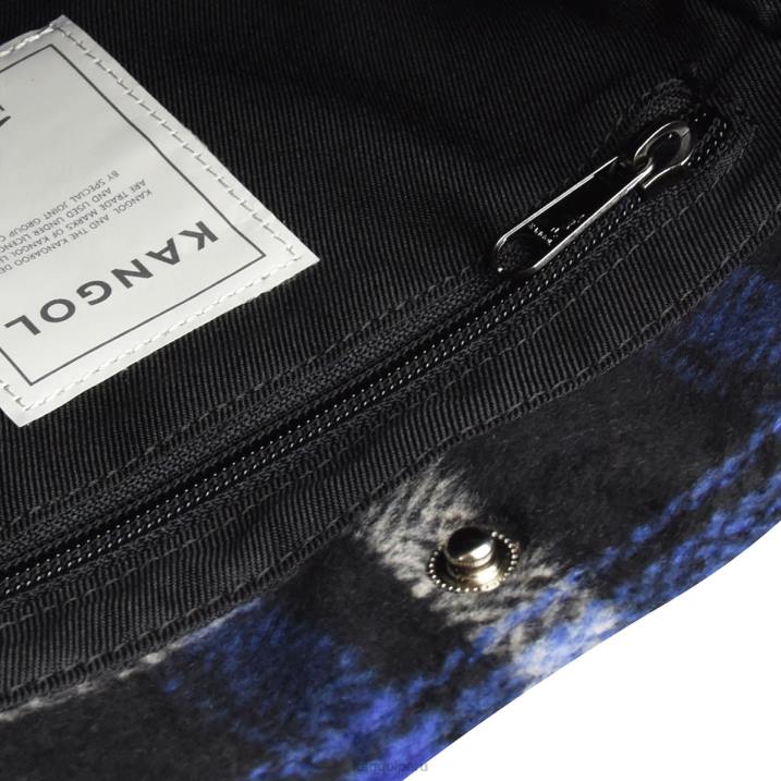 bolso de mano Checker II unisexo Kangol accesorios tela escocesa azul marino B4VR973