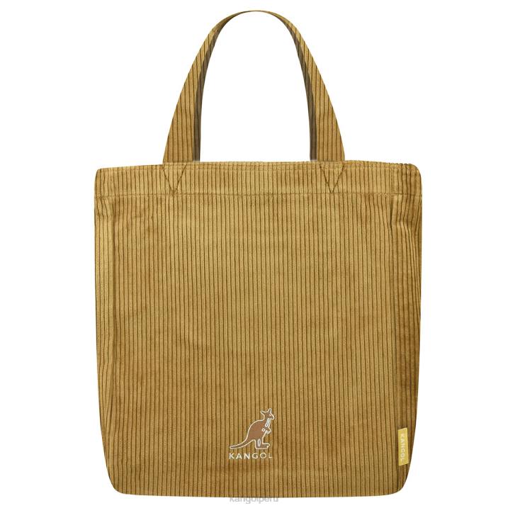 bolso shopper con cordón en V unisexo Kangol accesorios marrón B4VR975