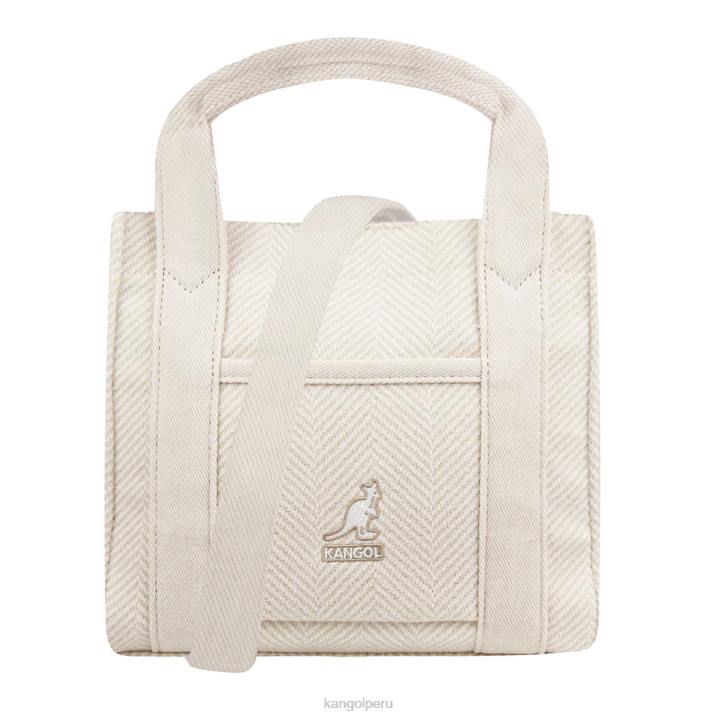 bolso shopper con diseño de espiga unisexo Kangol accesorios Marfil B4VR983
