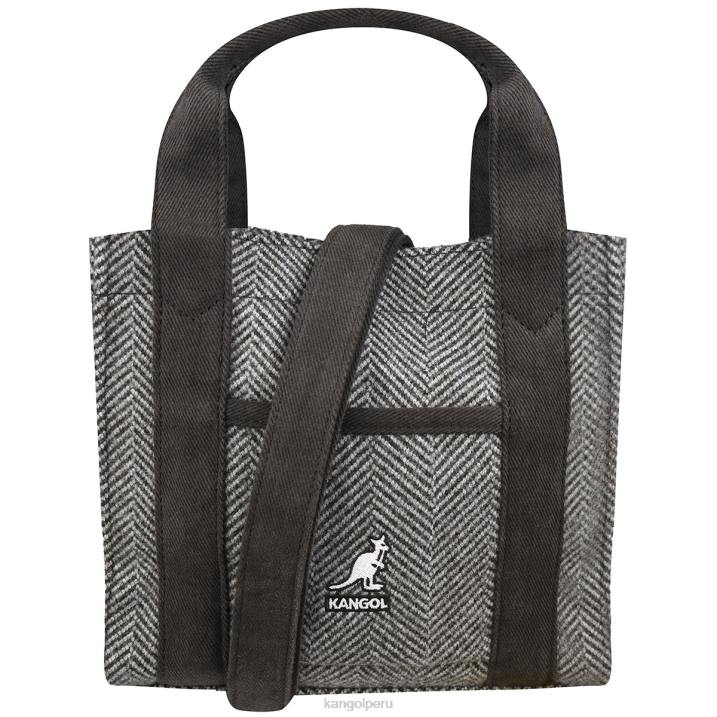 bolso shopper con diseño de espiga unisexo Kangol accesorios gris B4VR982