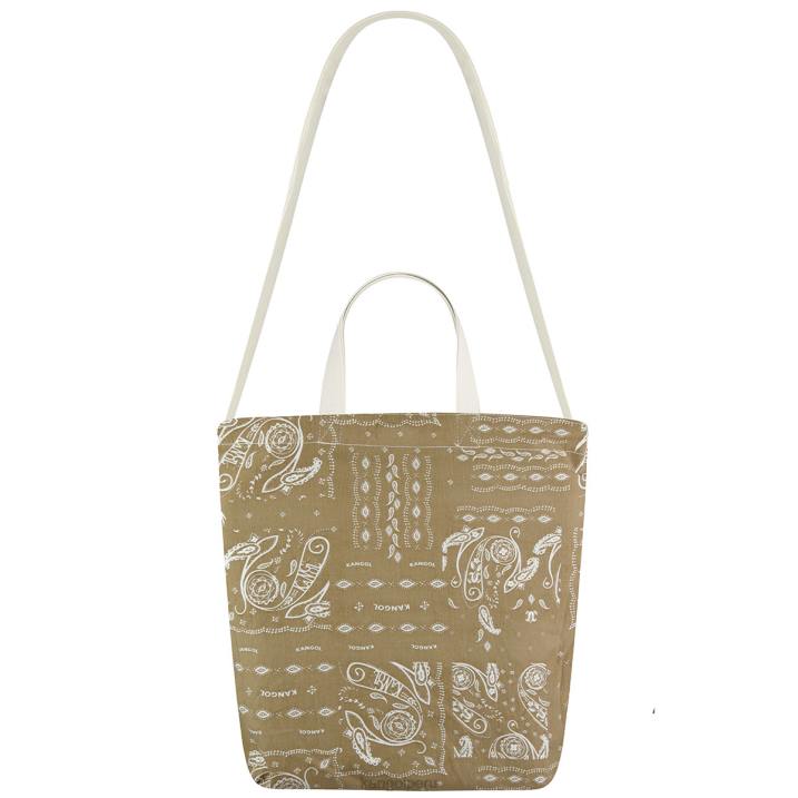 tote reversible con motivo de cachemira unisexo Kangol accesorios Marfil B4VR964