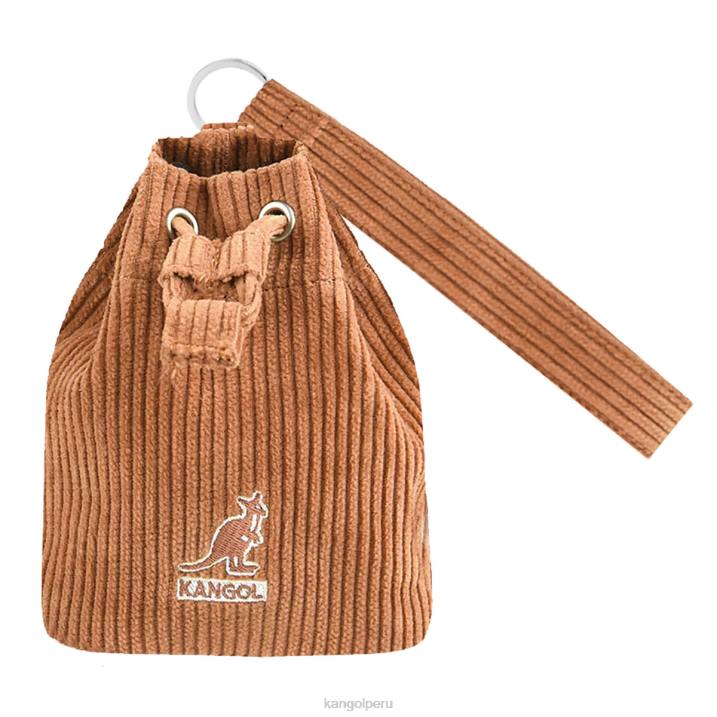 llavero mini saco de pana unisexo Kangol accesorios marrón B4VR1246