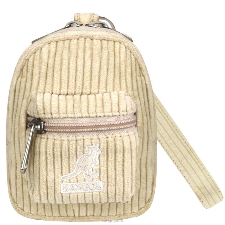 dije mini para bolso cord v unisexo Kangol accesorios beige B4VR1248