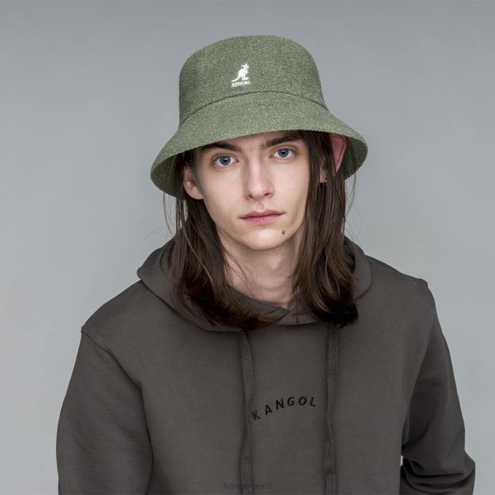 balde bermuda unisexo Kangol accesorios aceite verde B4VR624