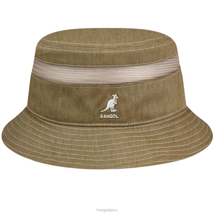 balde de malla de algodón envejecido unisexo Kangol accesorios avena B4VR472