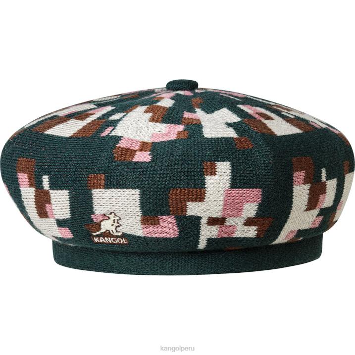 boina de cuadros pixelados unisexo Kangol accesorios pino/crema B4VR399