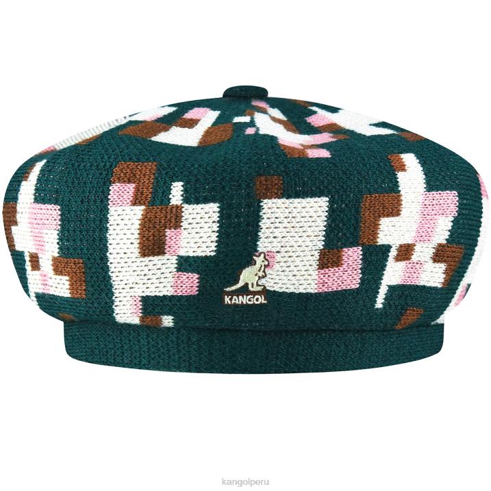 boina de cuadros pixelados unisexo Kangol accesorios pino/crema B4VR399