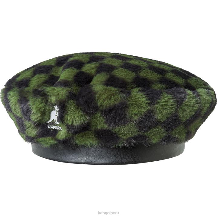boina de piel sintética unisexo Kangol accesorios cheque de oliva B4VR409