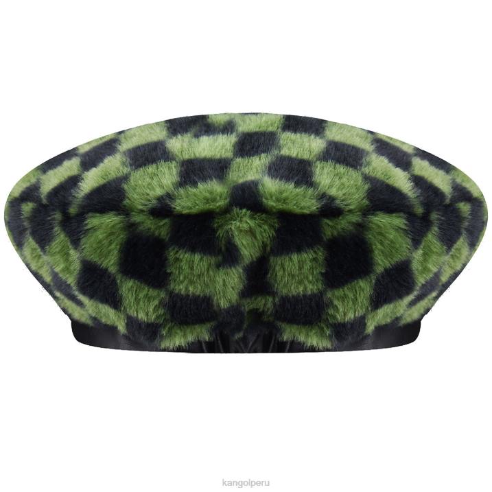 boina de piel sintética unisexo Kangol accesorios cheque de oliva B4VR409