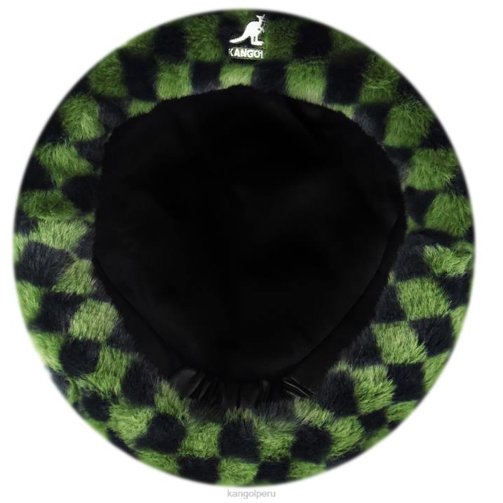 boina de piel sintética unisexo Kangol accesorios cheque de oliva B4VR409