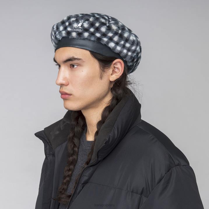 boina de piel sintética unisexo Kangol accesorios guinga negra B4VR407