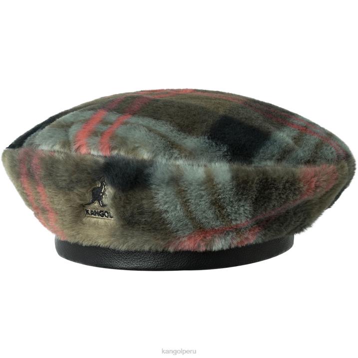 boina de piel sintética unisexo Kangol accesorios tela escocesa gris pardo B4VR405