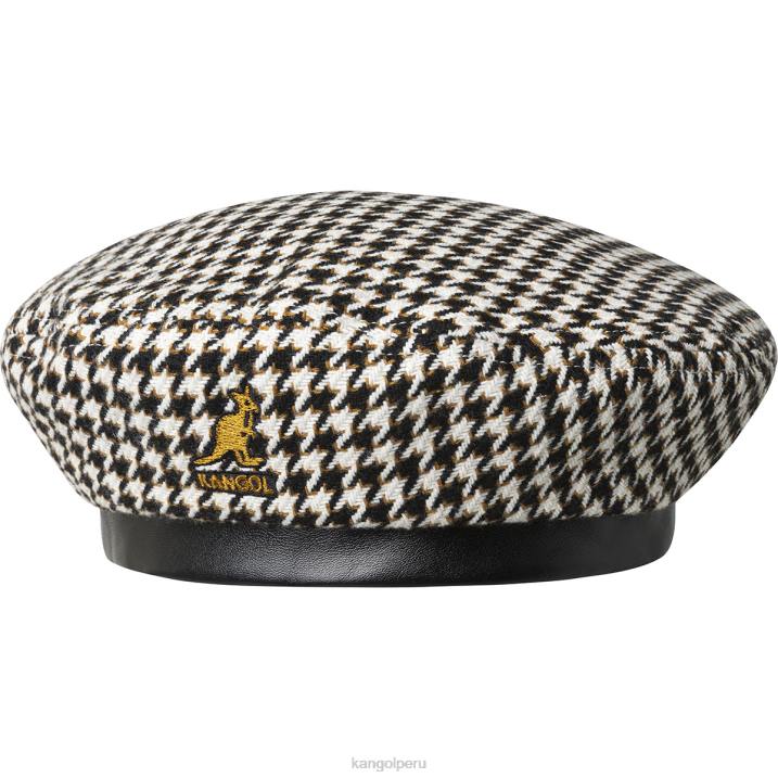 boina de rejilla de dientes unisexo Kangol accesorios blanco negro B4VR424