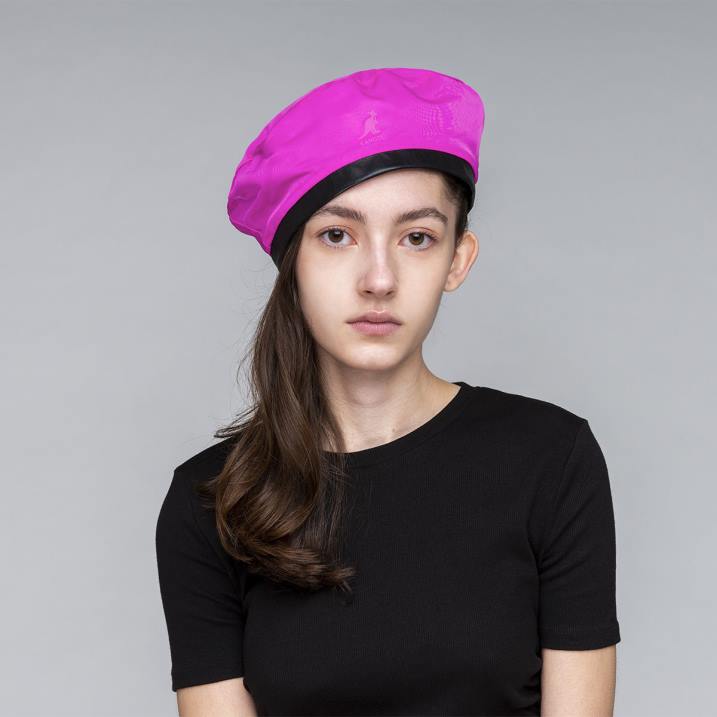 boina reversible de felpa de nailon unisexo Kangol accesorios negro/rosa electrico B4VR423
