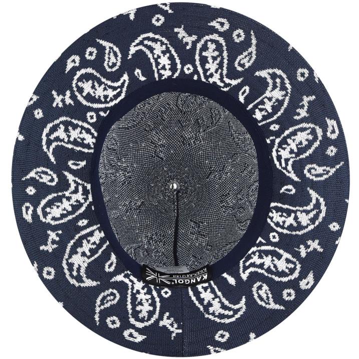 cachemir de ala ancha informal unisexo Kangol accesorios azul oscuro/blanco B4VR659