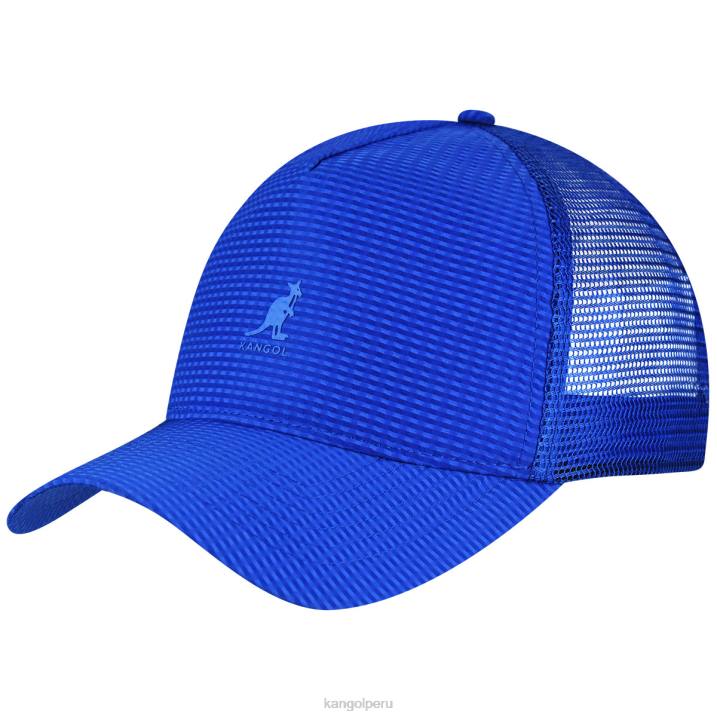 camionero de malla de seersucker unisexo Kangol accesorios azul B4VR284