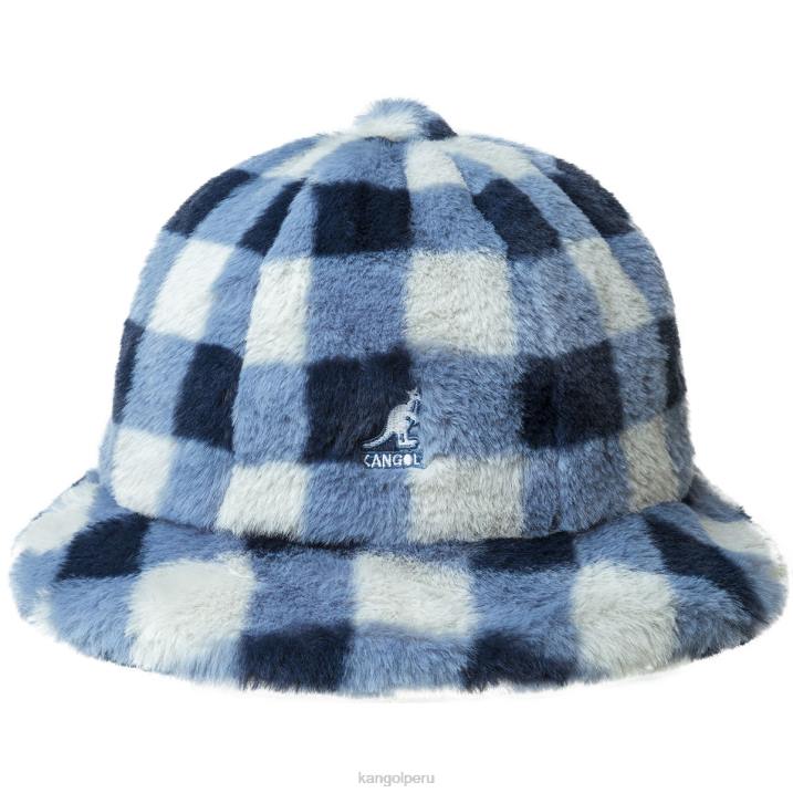 casual de piel sintética unisexo Kangol accesorios cheque azul B4VR702