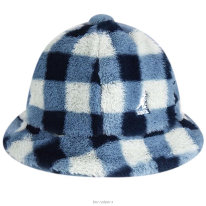 casual de piel sintética unisexo Kangol accesorios cheque azul B4VR702