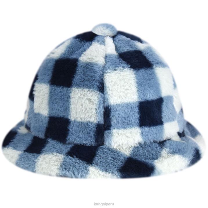 casual de piel sintética unisexo Kangol accesorios cheque azul B4VR702