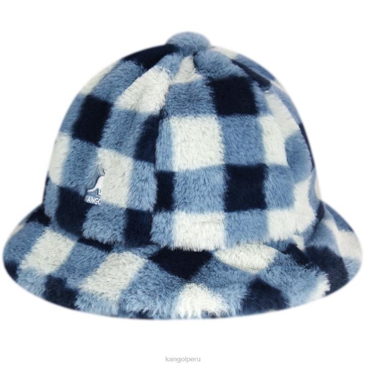 casual de piel sintética unisexo Kangol accesorios cheque azul B4VR702