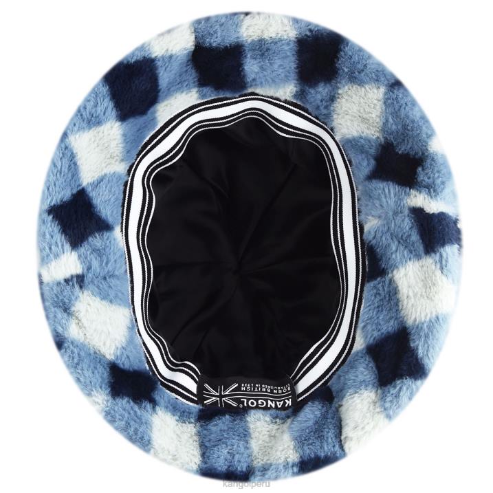 casual de piel sintética unisexo Kangol accesorios cheque azul B4VR702