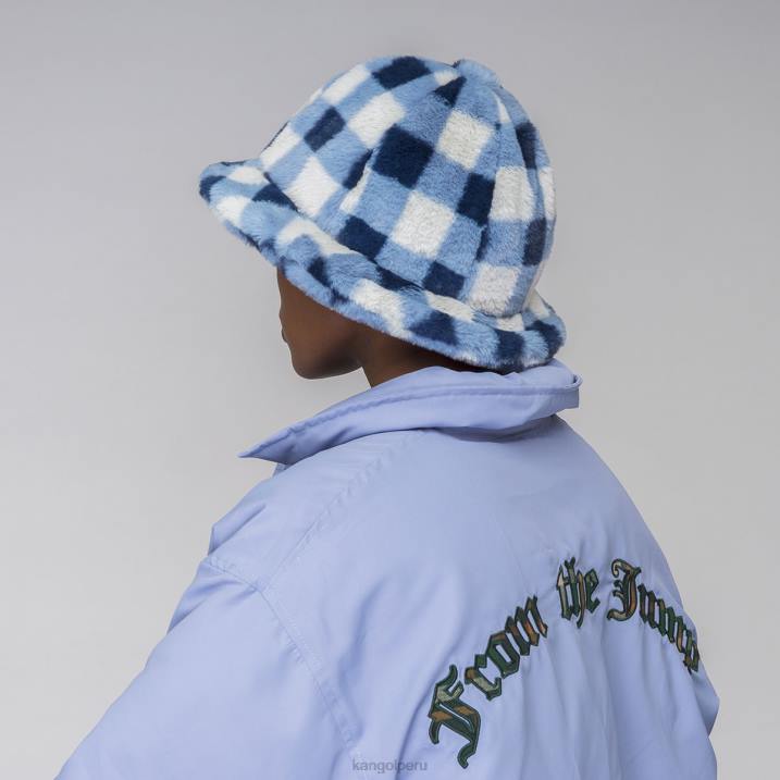 casual de piel sintética unisexo Kangol accesorios cheque azul B4VR702