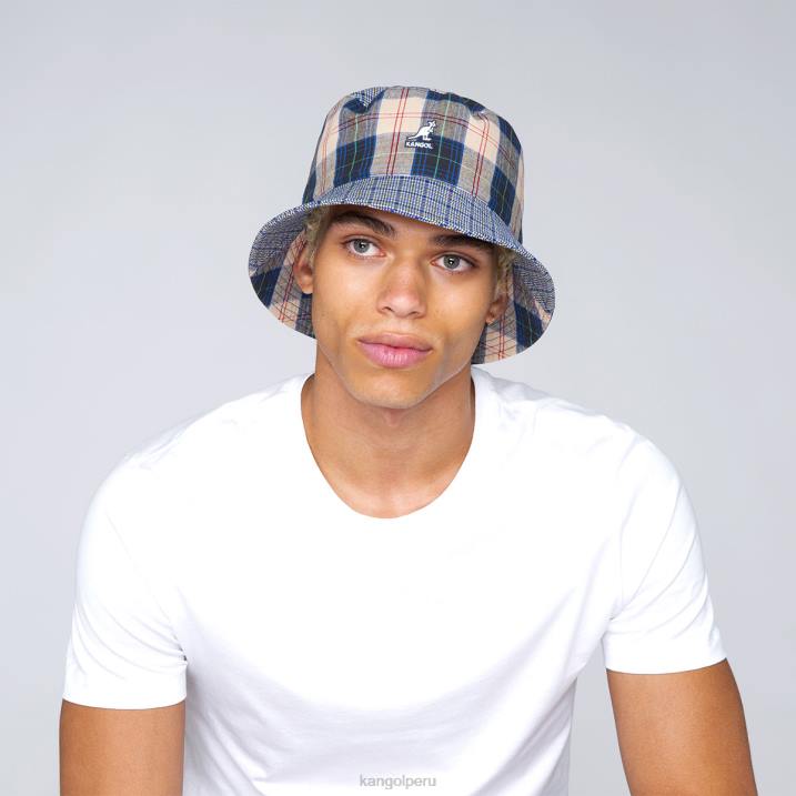 cubeta para puré a cuadros unisexo Kangol accesorios azul de mykonos B4VR682