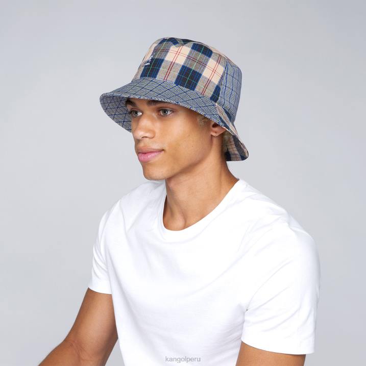 cubeta para puré a cuadros unisexo Kangol accesorios azul de mykonos B4VR682