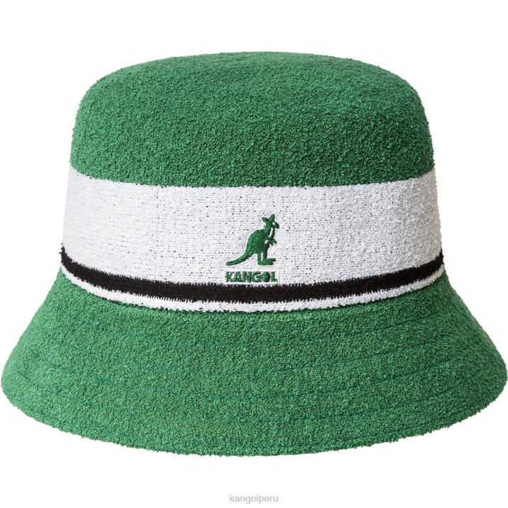 cubo con rayas bermuda unisexo Kangol accesorios césped verde B4VR648