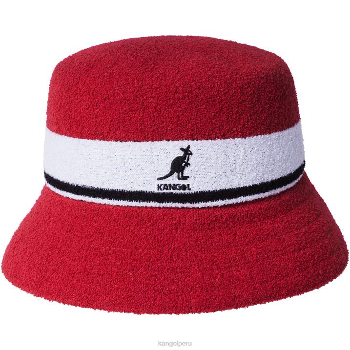 cubo con rayas bermuda unisexo Kangol accesorios escarlata B4VR645